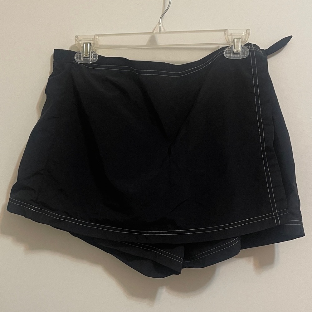 Lands' End Women's Black Swim Wrap Skort
